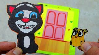 DIY My talking Tom 2 Lite. Paper quiet book