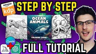 Create and Sell Your Coloring Book on Amazon KDP - AI and Canva Tutorial for Beginners