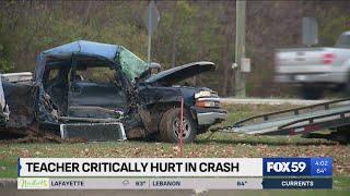 Teacher injured in serious crash on the southwest side of Indianapolis