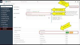 Label Editor - Extension for VTiger