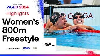 KATIE LEDECKY IS THE GREATEST  | Women's Swimming 800m Freestyle Highlights | #Paris2024