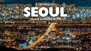 iPhone 16 pro  Cinematic 4K Seoul, Korea | Camera test + 2day itinerary | Exploring Seoul City VLOG