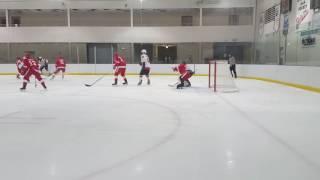 Joshua Pack defending the net