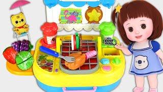 Baby Doli cooking grill food and mart play