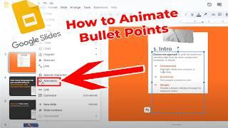 How to Animate Bullet Points in Google Slides