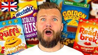 Americans Try WEIRD British BREAKFAST Cereals!