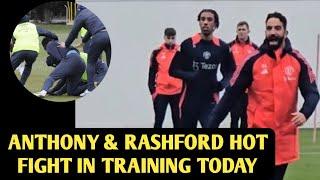 TENSION RISE! Anthony & Rashford hot fight today in training at Carrington, Amorim Disappointed