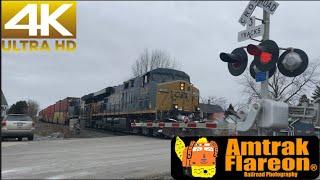 CSX 5329 Intermodal at Willard, Ohio (4K Version)