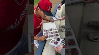 No WAY he autographed ALL these baseball cards…  #shorts