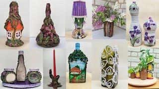 11 ideas Bottle Art and Glass Jars Decoration. Diy Home Decor