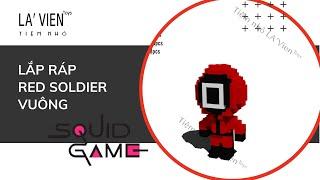 Lego pixel brick Square Red Soldier step by step - Part III [LA’VIEN]