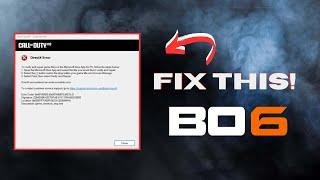 Black Ops 6 | How To ACTUALLY Quickly Fix Error Code DirectX 0X887A0005 Crash