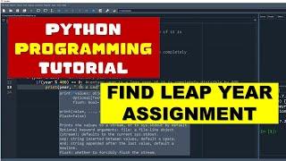 How to Find Leap Year Python Programming | Nested if Condition Python | Python Programming Tutorial