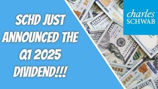 SCHD just announced the Q1 2025 Dividend 22% Increase!!!