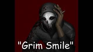 "grim smile"