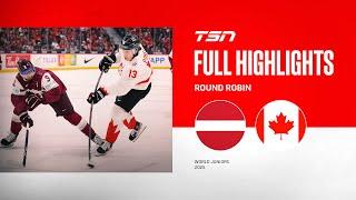 2025 World Junior Championship Highlights: Canada vs. Latvia