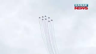 IAF Suryakiran Airshow: 9 HAWK Aircrafts Dazzle Bhubaneswar Skies