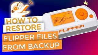 Restoring Flipper Zero Files - Flipper Zero Back-up