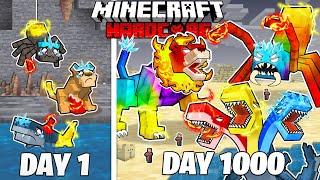 I Survived 1000 Days As ELEMENTAL CREATURES  In HARDCORE Minecraft! (Full Story)