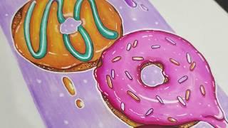 Урок рисования пончиков спиртовыми маркерами | SpeedPaint Donuts