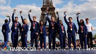 U.S. figure skating team receives 2022 Beijing gold at the Paris Olympics | NBC Sports