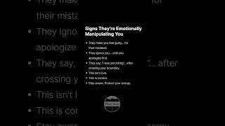 Signs They’re Emotionally Manipulating You