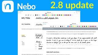 Nebo 2.8: The most significant update since Nebo’s launch| Paperless X