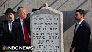 Trump visits holy Jewish site in New York to mark Oct. 7 anniversary