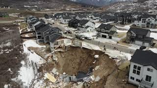Landslide Collapses Homes in Draper, Utah 2023