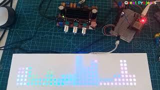 Spectrum Music Visualizer 16Band With ESP32 and WS2812  8x32