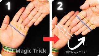 BEST Rubber Band Magic trick. The trick is so impressive You won't believe your eyes. School trick.