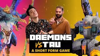 Tau Empire vs Chaos Daemons – Warhammer 40k Short Format Battle Report
