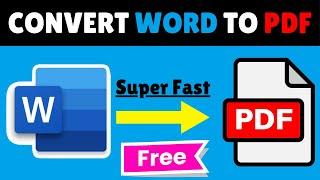 How to Convert Word to PDF FREE | Quick and Easy | Change Word Document to a PDF File