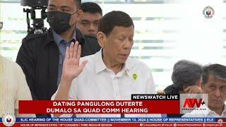 Quad Comm muling nagsagawa ng pagdinig tungkol sa Duterte drug war | NewsWatch Live