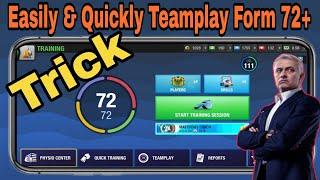 Trick to train easily & quickly 72+ Teamplay Form using Teamplay drills in Top Eleven 2024