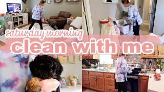 SATURDAY MORNING CLEAN WITH ME | WORKING MOM WEEKEND TIDY UP | BRIANA STEVENSON