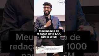 Encaixa em QUALQUER TEMA de Redação do ENEM! Modelo NOTA 1000 #enem #redacaoenem #modeloderedação