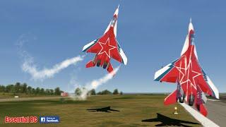 FANTASTIC Russian Mikoyan MiG-29 FORMATION PAIR/DUO with OVT VECTORED THRUST Demo