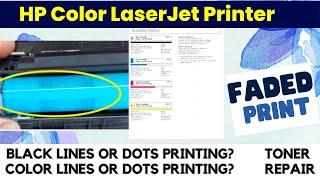 Black lines, Dots and Marks Printing Problem in HP Color LaserJet Printers