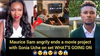 Maurice Sam angrily ends a movie project with Sonia Uche right on set ‍️‍️#soniauche #mauricesam