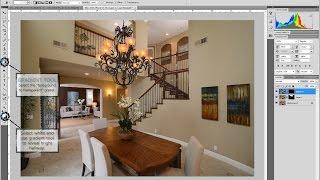 How to Photograph a Large Brown Dining Area with Adjoining Rooms
