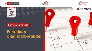 Seminario virtual "Feriados y días no laborables"