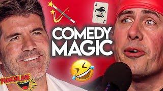 10 FUNNIEST BGT Magicians EVER! Golden Buzzer Ending!