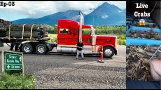 Google Map lost me on Alaska Highway | No U-Turn | CANADA to ALASKA on PETERBILT Truck | Ep.03