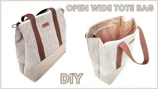 How To Make an open wide tote bag | How To Make a Tote Bag From Fabric