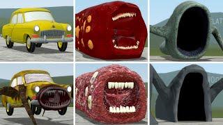 OLD AND NEW UPDATE: CAR EATER, TRAIN EATER, SEA EATER VS ALL TREVOR HENDERSON BATTLE In GMOD!