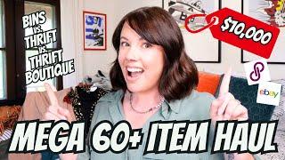 A Mega Haul for a Thrift Showdown!  Shopping the Bins, The Thrift, and a Thrift Boutique for Resale!