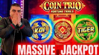 MASSIVE HANDPAY JACKPOT On Coin Trio Slot Machine