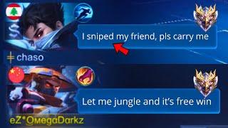 HE SNIPED HIS FRIEND AND WANTED ME TO CARRY 