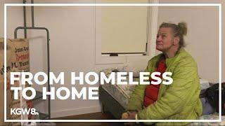 After years homeless in Portland, woman transitions into housing